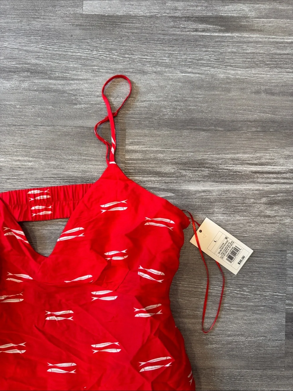 NWT A New Day Red Maxi Dress with White Print - Picture 4 of 7